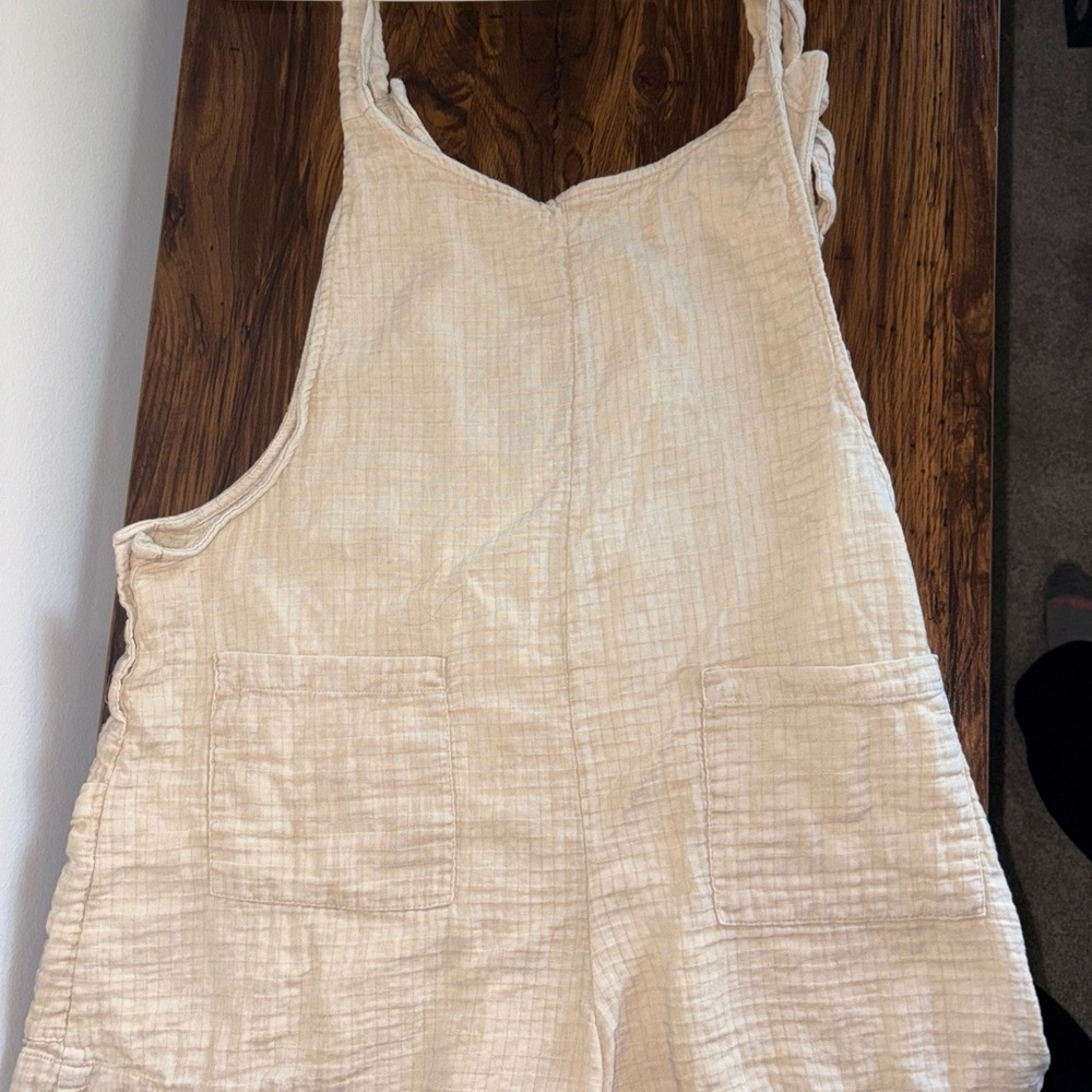 Women's Cream Sleeveless Romper